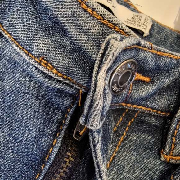 Dex High Rise Zoe Straight Crop Jean Size 27 Light Petrol Wash NEW! - Picture 11 of 16